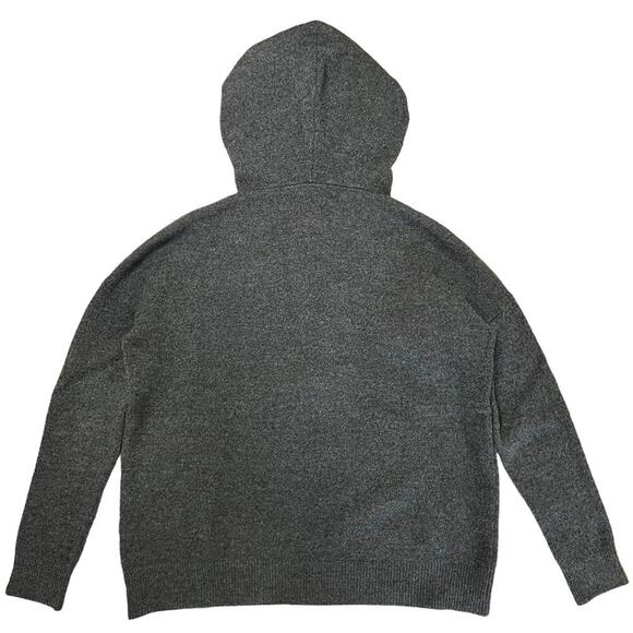 Alice + Olivia Wool Blend Sweater Hoodie SIZE M Gray Knit Pullover - Picture 2 of 12